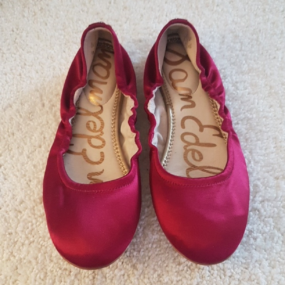 Sam Edelman Women's Burgundy Ballet Flats - Picture 3 of 7